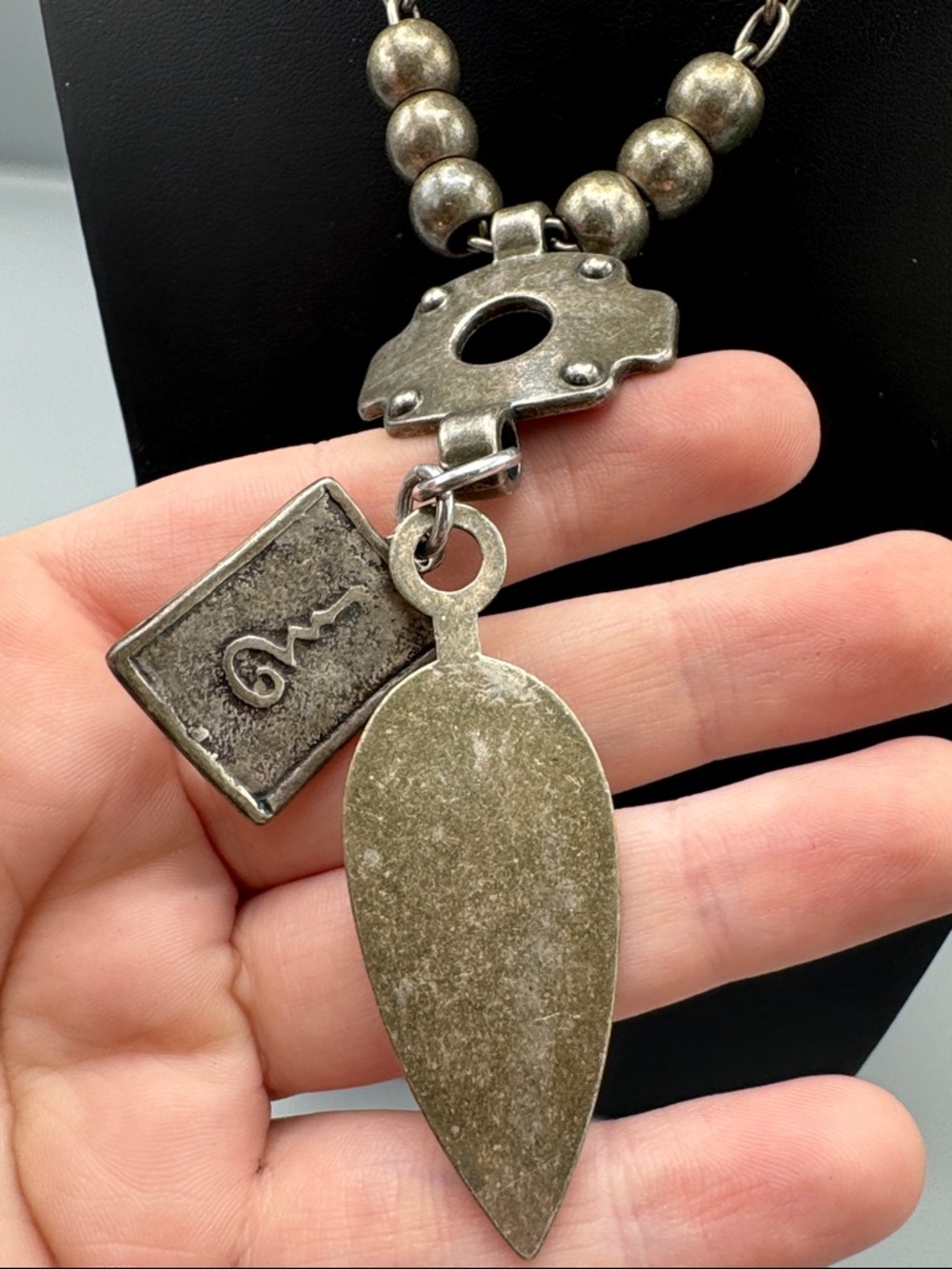Heet Heet Silver-Tone Pendant Necklace with Clear Crystal Accent - Picture 5 of 8